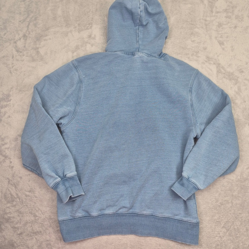 Carhartt WIP Heart Patch Hoodie Light Blue Stone Wash Sweatshirt Unisex Women XS - Picture 13 of 15